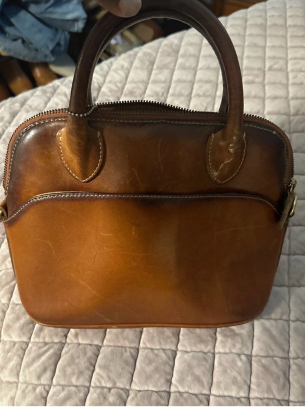 G.H. Bass & Co. Vintage Brown Leather Satchel